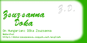 zsuzsanna doka business card