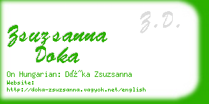 zsuzsanna doka business card